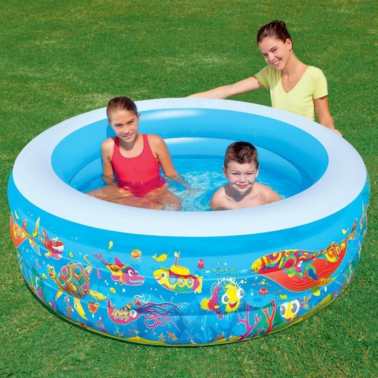Piscina Play bambino piccoli 196x53cm rotonda gioco gonfiabili 51122
