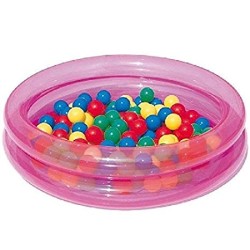 Piscina baby gonfiabile 91 cm con 50 palline colorate Bestway 51085 - Rosa