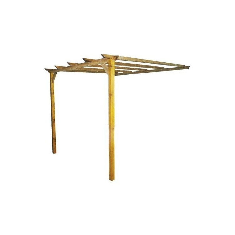 Pergola addossata in legno impregnato 300x280 cm