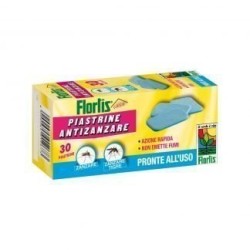 Flortis 30 Piastrine Anti Zanzara Pronte all'uso