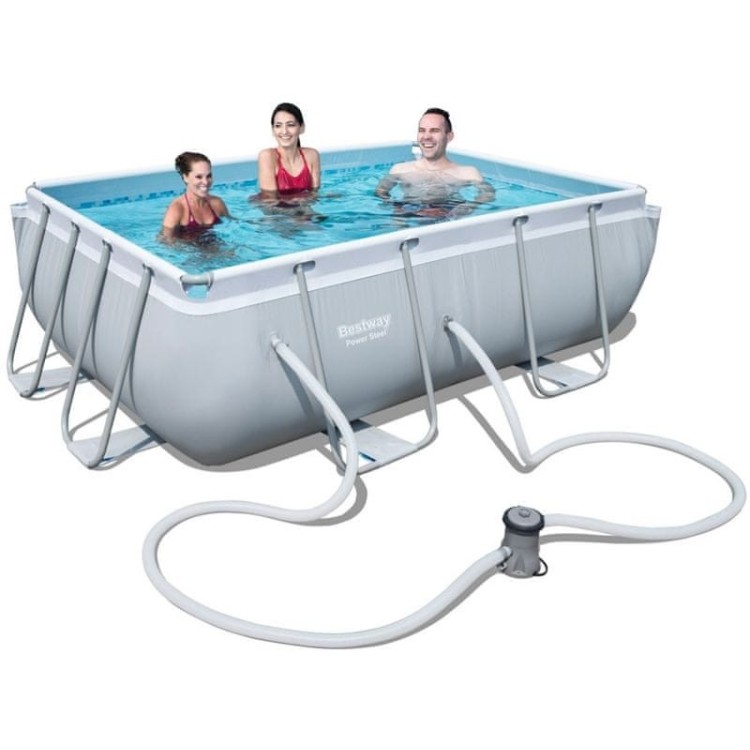 PISCINA RETTANGOLARE CON POMPA ELETTRICA FILTRANTE 282x196x84 cm