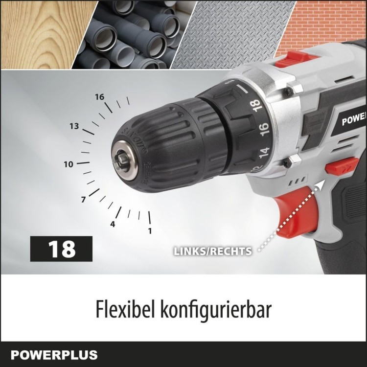 Trapano a batteria litio, 16V Powc10601