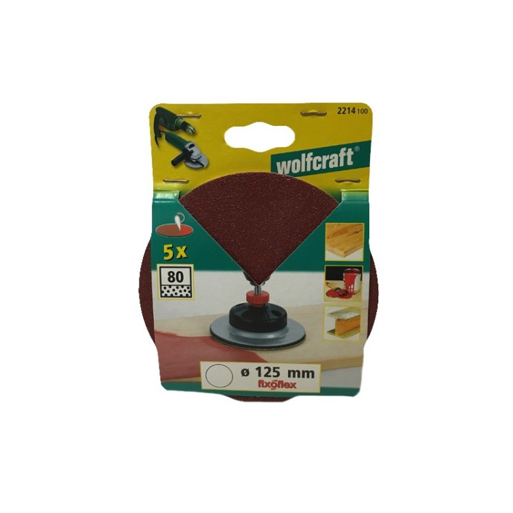 Dischi abrasivi velcrati, corindone ø 125 mm - 80