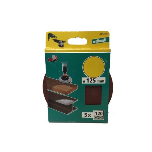 Dischi abrasivi velcrati, corindone ø 125 mm - 120