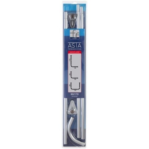ASTA TENDA DOCCIA ANGOLARE D.22MM 90X170 CM
