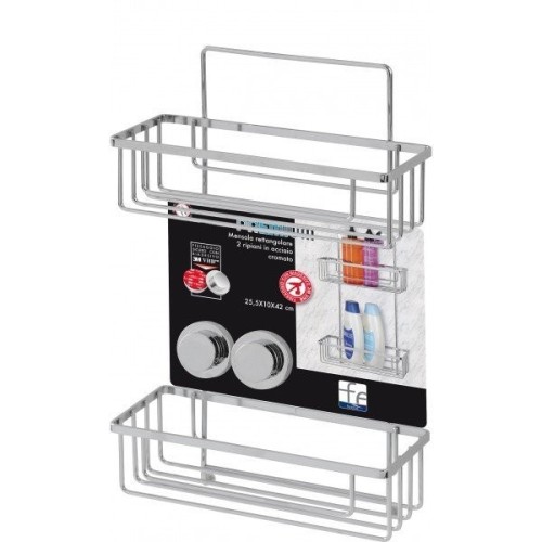 MENSOLA RETTANGOLARE 2 RIP CON 3M 25.5x10x42 CM