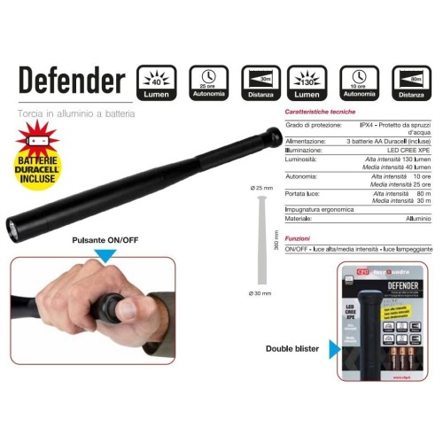 TORCIA LED DEFENDER CALAMITA