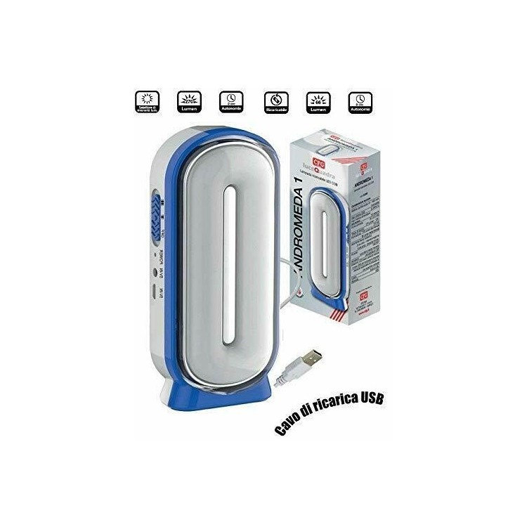ANDROMEDA 1 LAMPADA RICARICABILE COB LED