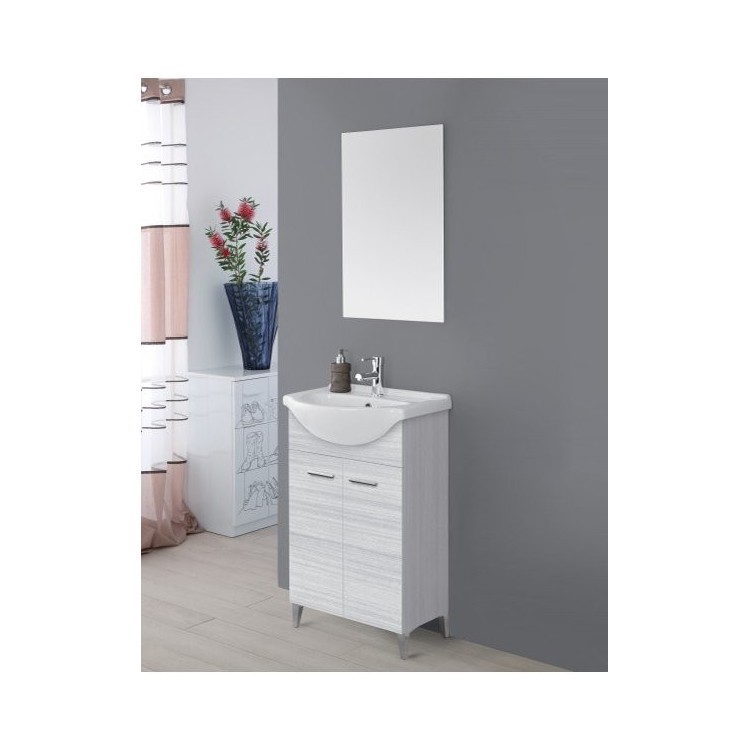 COMPOSIZIONE BAGNO 55CM 2 ANTE GRIGIO