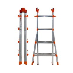 Scala multifunzione telescopica 4+4 alluminio PEPPina AL002