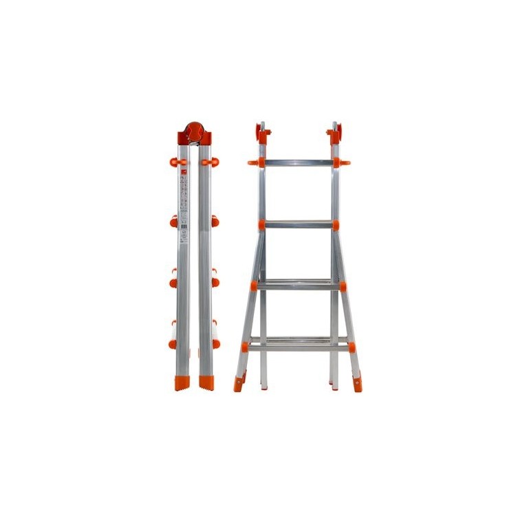 Scala multifunzione telescopica 4+4 alluminio PEPPina AL002