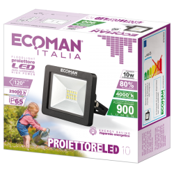 Proiettore Mini Slim 10W Luce Naturale Black 2