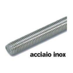 Barra Filettata in acciaio inox lunghezza 1 metro Ø 6 mm 1 pz