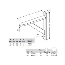 REGGIMENSOLA SQUADRA LEGNO 23 CM 2