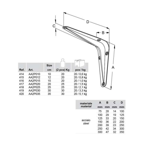 REGGIMENSOLA BASIC BIANCO 12 CM