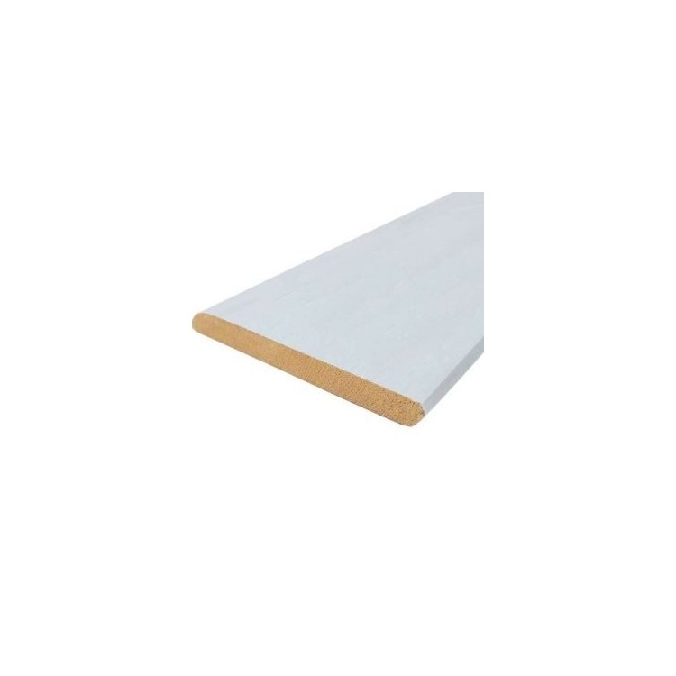 Battiscopa in Ayous 7 x 70 x 2400 mm Bianco