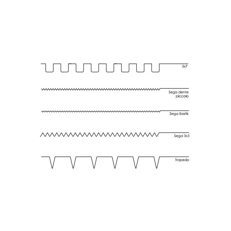 Spatola dentata per colla 200mm greca 5x7