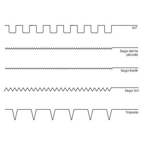 Spatola dentata per colla 200mm greca 5x7
