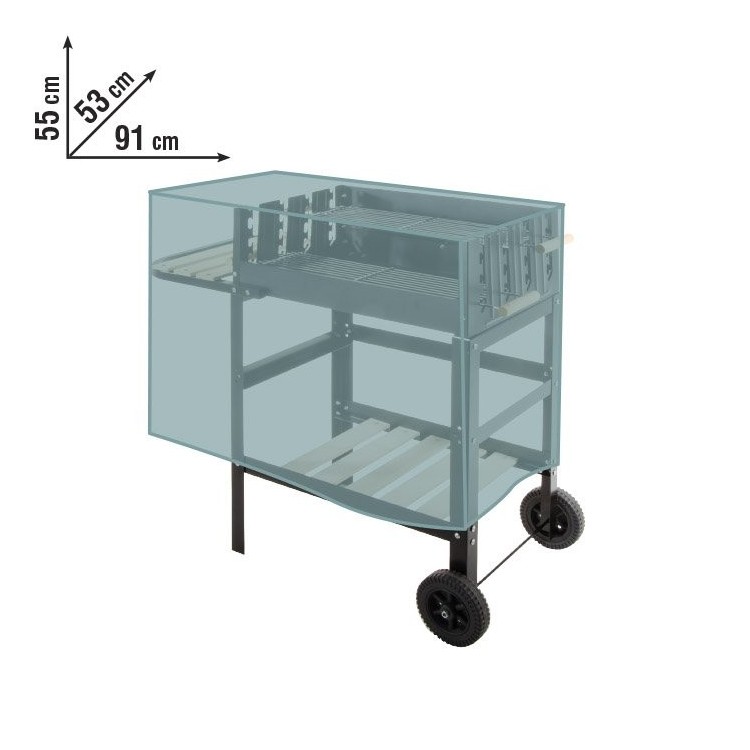 Copri barbecue rettangolare 91x53x55 cm.
