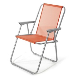 Sedia pieghevole con struttura in tubo di acciaio verniciato Ø 18 mm - Arancione