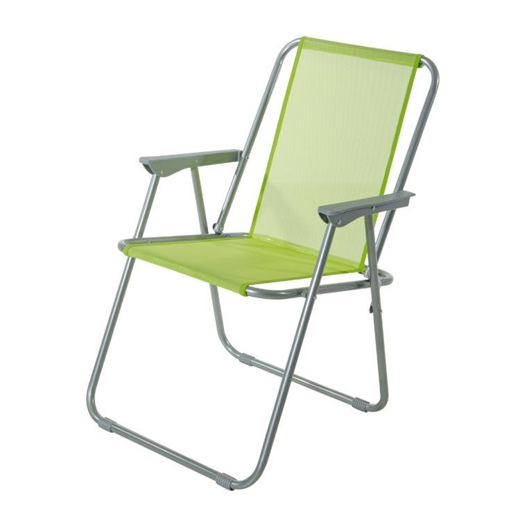 Sedia pieghevole con struttura in tubo di acciaio verniciato Ø 18 mm - Verde