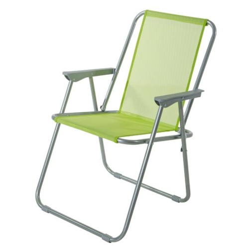 Sedia pieghevole con struttura in tubo di acciaio verniciato Ø 18 mm - Verde