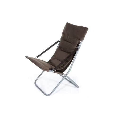 Poltrona Maiorca sdraio pieghevole tubo di acciaio Ø 24 mm - Marrone