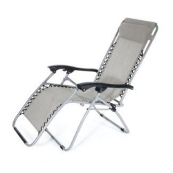 Poltrona Ibiza multiposizione pieghevole  62x142x120 cm. - Grigio