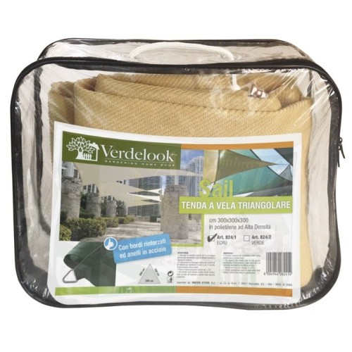 Tenda vela triangolare 3x3x3 colore ecrù