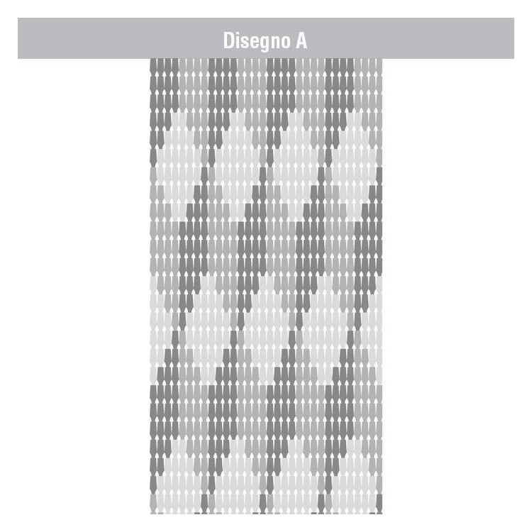 Tenda a piastrine in PVC con supporto in PVC 100x220 cm
