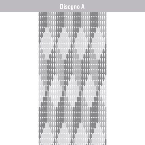 Tenda a piastrine in PVC con supporto in PVC 100x220 cm