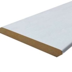 Battiscopa in Ayous 10 x 95 x 2400 mm Bianco