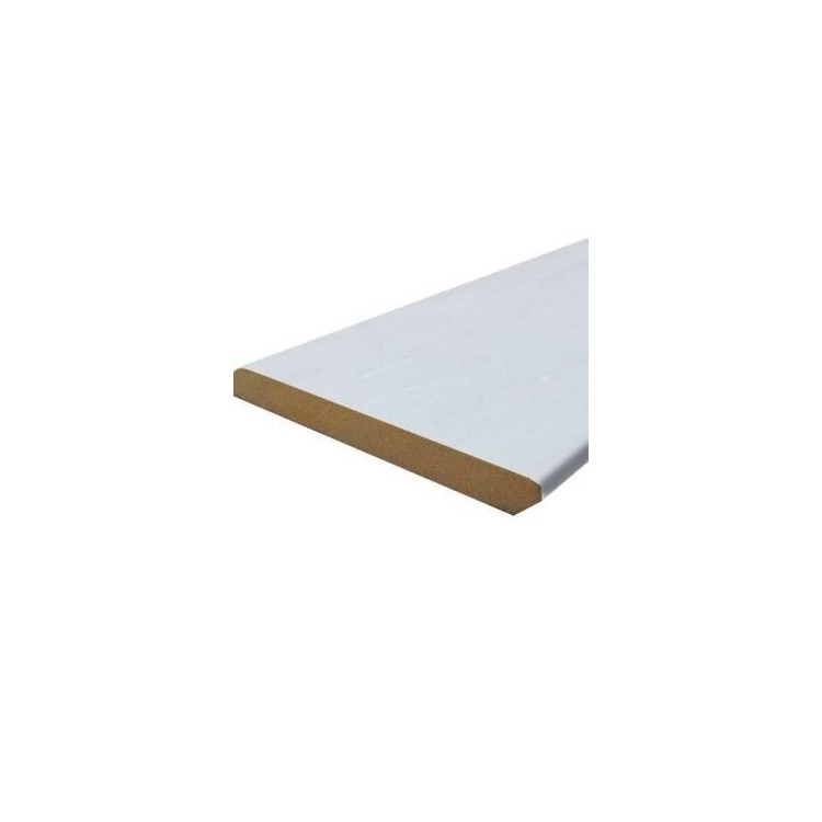 Battiscopa in Ayous 10 x 95 x 2400 mm Bianco