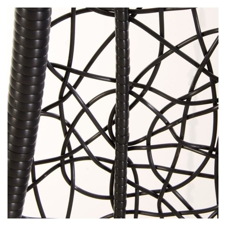 Poltrona pensile aperta in rattan sintetico intrecciato