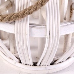 Lanterna Palmas in legno con maniglia di corda H27 cm 2