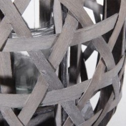Lanterna Salvador in legno intrecciato H30 cm 2