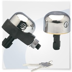 LUCCHETTO A CAMPANA PER SERRANDE CON CILINDRO A PROFILO EUROPEO INTERCAMBIABILE