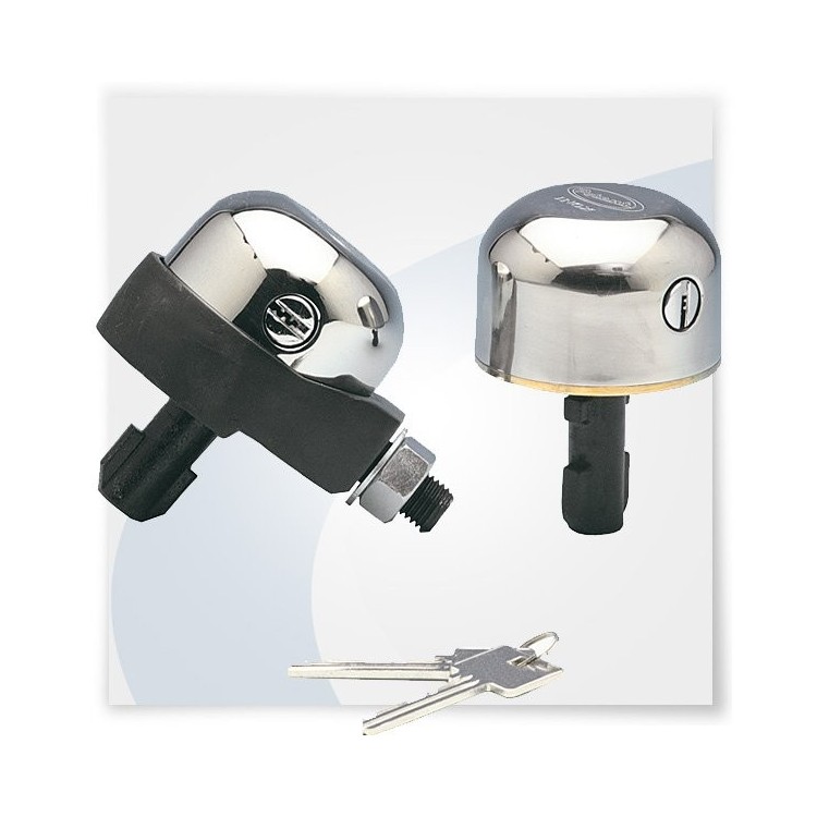 LUCCHETTO A CAMPANA PER SERRANDE CON CILINDRO A PROFILO EUROPEO INTERCAMBIABILE