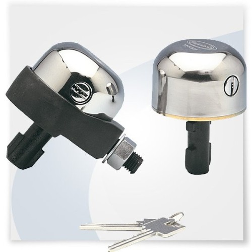 LUCCHETTO A CAMPANA PER SERRANDE CON CILINDRO A PROFILO EUROPEO INTERCAMBIABILE