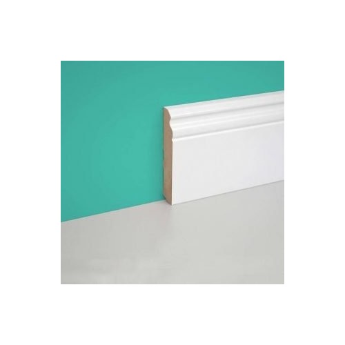 Battiscopa in MDF 18 x 120 x 2400 mm Barocco Bianco