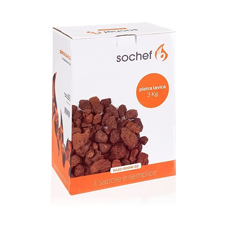 Pietra Lavica, Rossa, 3 kg sochef G432-000W-02