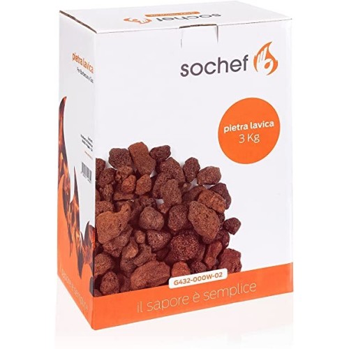 Pietra Lavica, Rossa, 3 kg sochef G432-000W-02