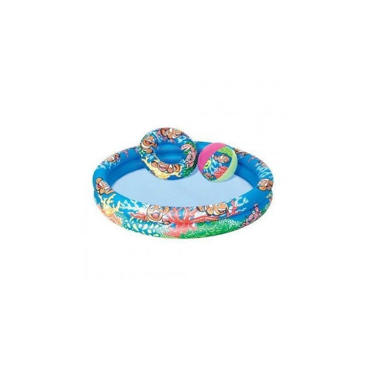 Piscina Play Set 122x20cm 51124 con pallone e ciambella