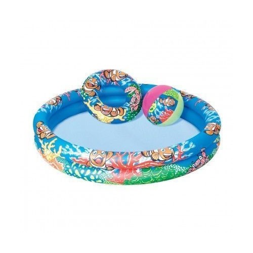 Piscina Play Set 122x20cm 51124 con pallone e ciambella