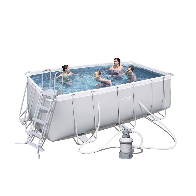Piscina Fuori Terra Bestway 56457 Rettangolare Power Steel 412x201x122 Cm