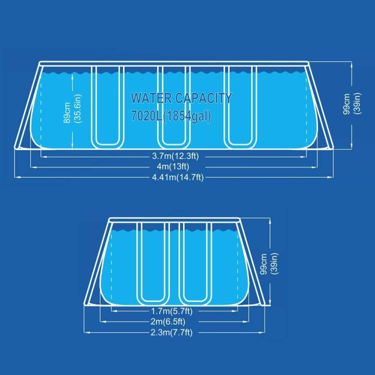 Jilong 17525EU, Piscina Rettangolare con Struttura, Verde, 400 x 200 x 99 cm, 7020 litri