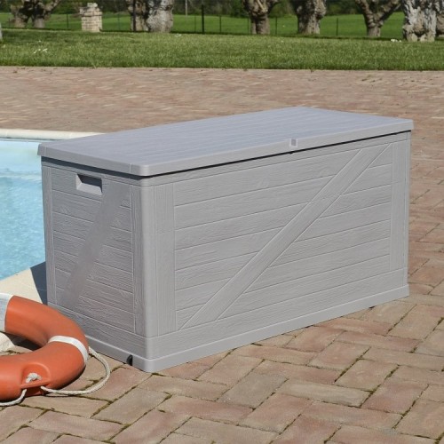 Baule cassone in resina multiuso wood line da 420 L.