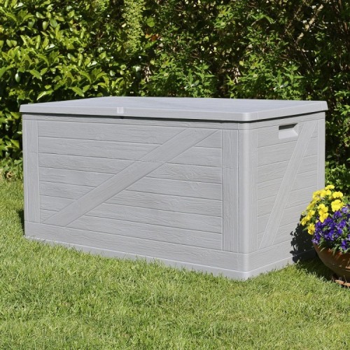 Baule cassone in resina multiuso wood line da 420 L.