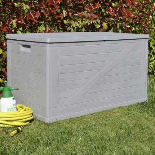 Baule cassone in resina multiuso wood line da 420 L.