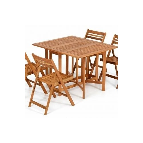 Set California Dining tavolo Richiudibile e 4 Sedie Pieghevoli